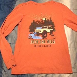 Men’s Small Orange Burlebo Long Sleeve Tee